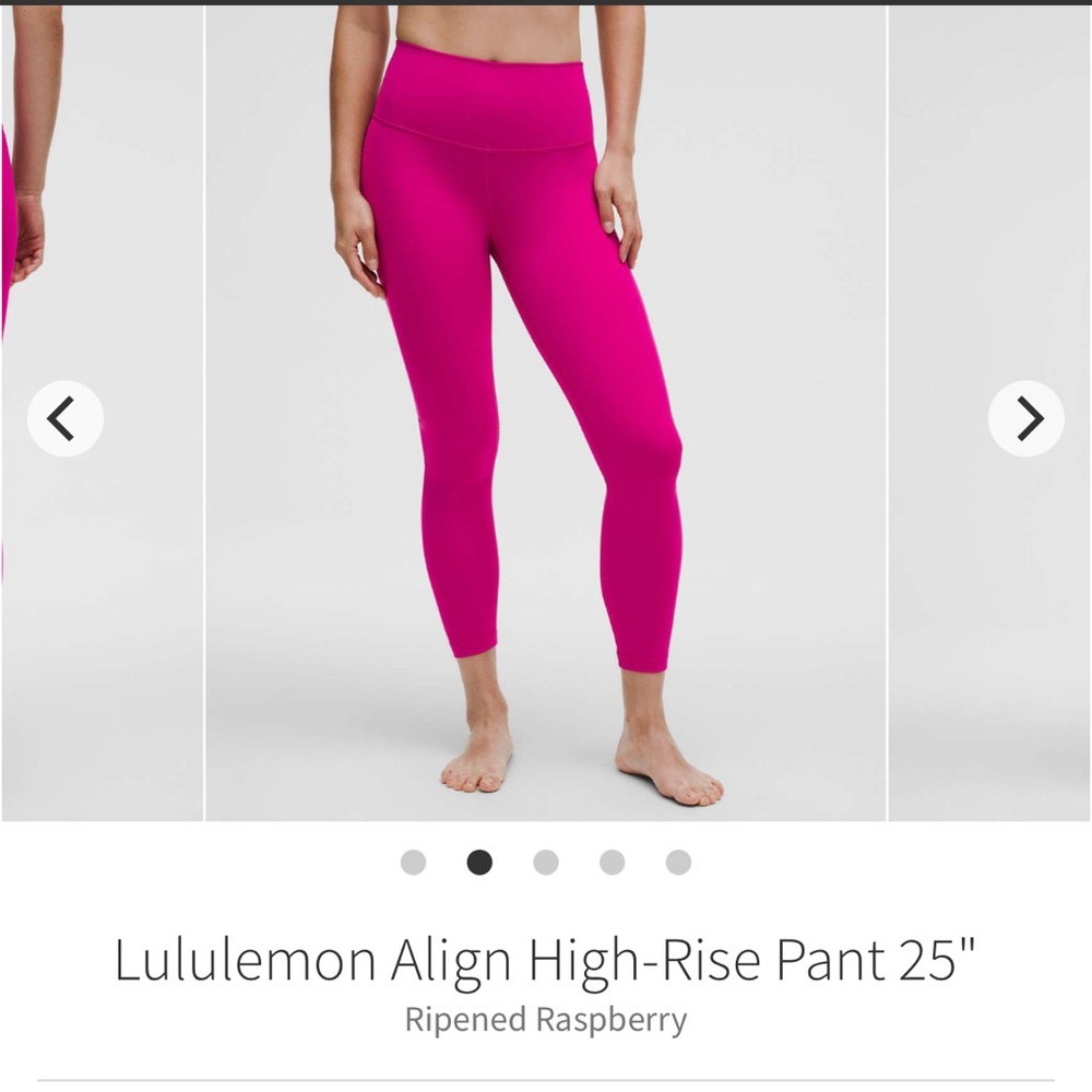 Lululemon Align High Rise Pants 25” Ripened Raspberry Sz 6